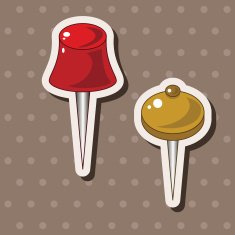 stationary pushpin theme elements vector eps N16