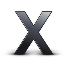 3d black letter X