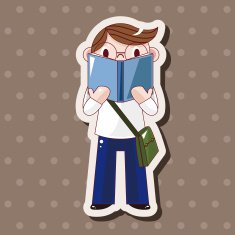 student cartoon theme elements vector eps N117