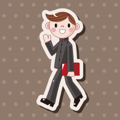 student cartoon theme elements vector eps N122