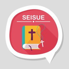 bible flat icon with long shadow eps10 N7