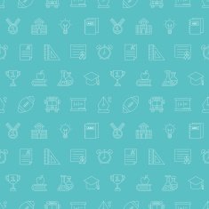 School line icon pattern set N6