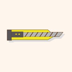 stationary utility knife theme elements vector eps N16