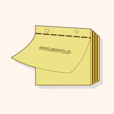 stationary note theme elements vector eps N17