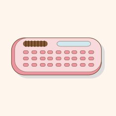 stationary calculator theme elements vector eps N5