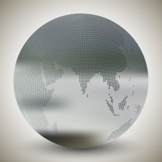 Dotted world globe blurred design vector illustration N3