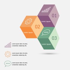 Design 3D box infographic template