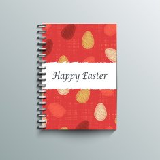 Notepad template with Easter background N2