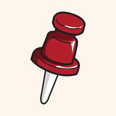 stationary pushpin theme elements vector eps N17