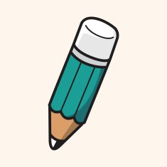 stationery pencil theme elements vector eps N13