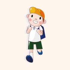 student cartoon theme elements vector eps N146