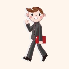 student cartoon theme elements vector eps N149
