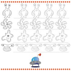 Connect the dots number of images - exercise for kids N7