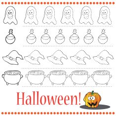 Connect the dots number of images - exercise for kids N8