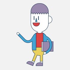 Businessman reading book cartoon eps