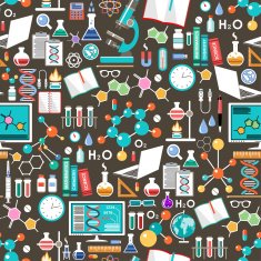 Seamless chemical and scientific pattern