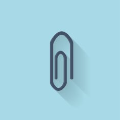 Flat web internet icon Lung Paper clip