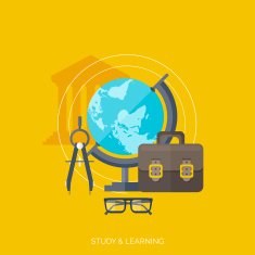 Flat concept education background Back to school Distance learning Study N9