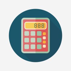 calculator flat icon with long shadow eps10 N30