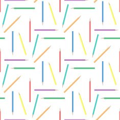 Abstract rainbow pensils seamless background