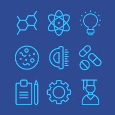 Science icons set
