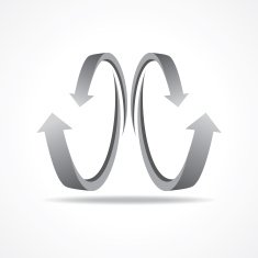 Grey business arrow icon stock vector