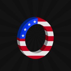 USA flag alphabet N4