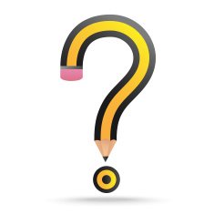 Question mark pencil