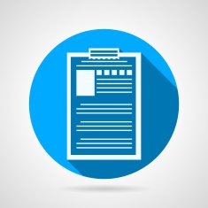 Clipboard with questionnaire vector icon