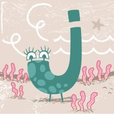 Cute alphabet Letter J