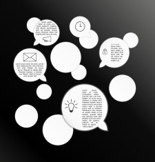 Vector circles and speak bubbles infographic template