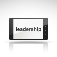 leadership word on mobile phone