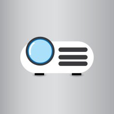projector flat icon vector illustration eps10
