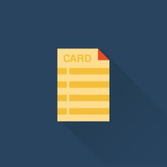 vector flat library card icon
