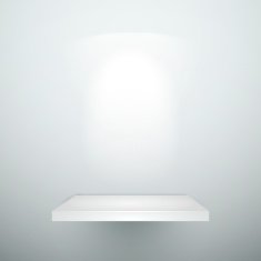 blank empty white wooden shelf N2