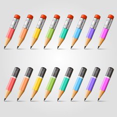 Pencil vector background collection