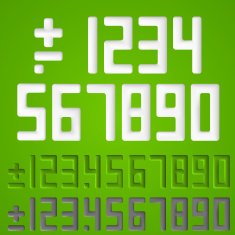 Number sings Vector