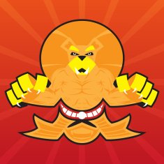 Team Logo Battle Claws Lion Symbol Sport Mascot Icon on
