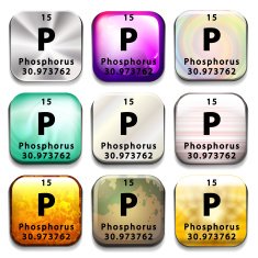 Button showing the element Phosphorus