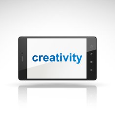 creativity word on mobile phone