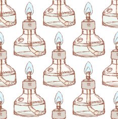 Sketch alcohol burner in vintage style N2