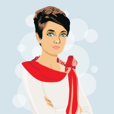 Female character Vector illustration