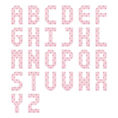 Pink heart alphabet letters1
