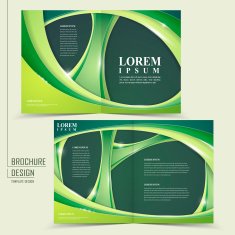 abstract ecology design for half-fold brochure