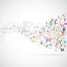 Abstract background with abc letters N7