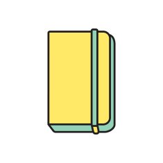 Vector notebook icon Eps10 N5