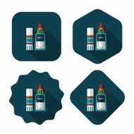 glue flat icon with long shadow eps10 N6