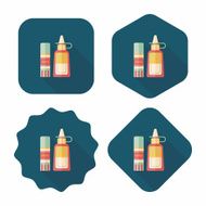 glue flat icon with long shadow eps10 N7