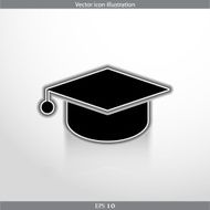 Vector academic cap web icon N2