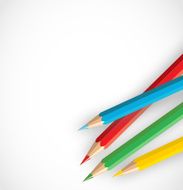 Color pencils on a white background vector illustration N2